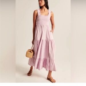 Abercrombie smocked bodice easy maxi dress